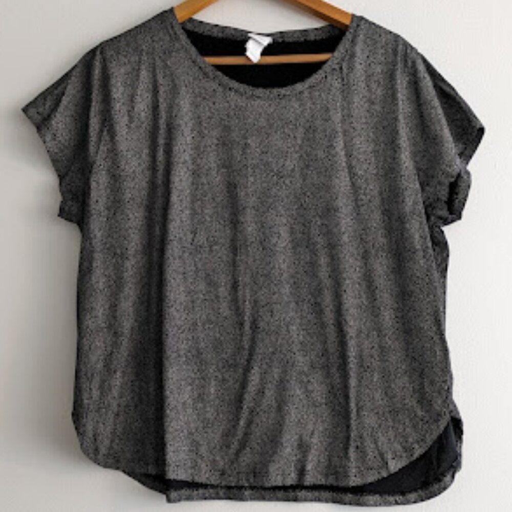 H&M Black and Tan Polka Dot Blouse Size XXL